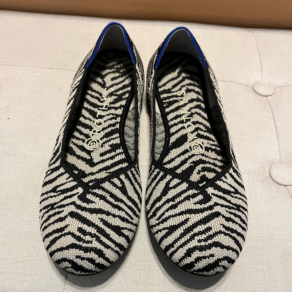 Rothy’s Zebra round toe flats